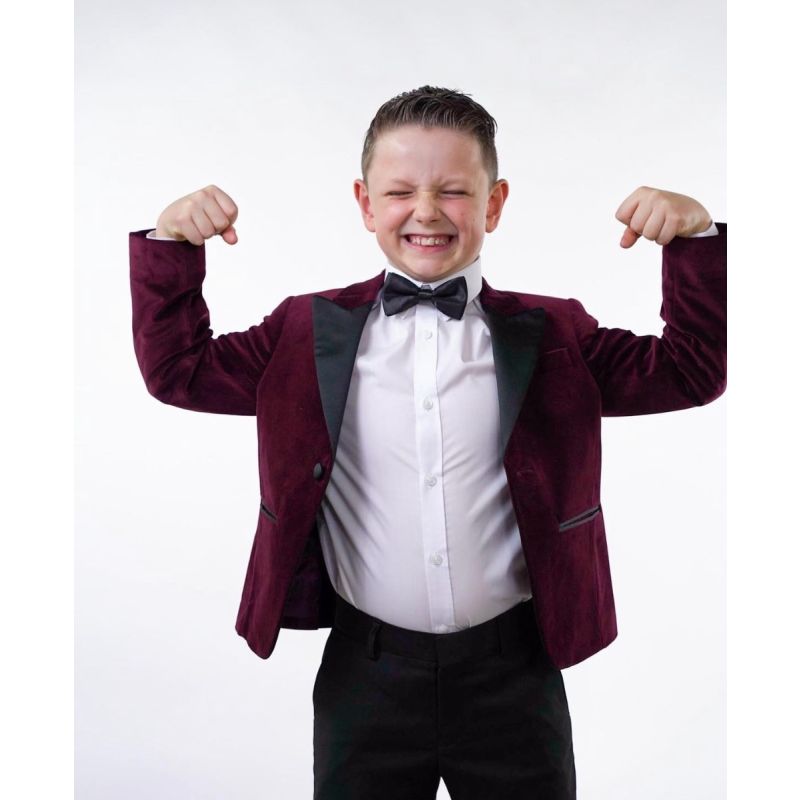 Velvet Maroon Suit For Boys For Wedding – Kids Suit, 48% OFF