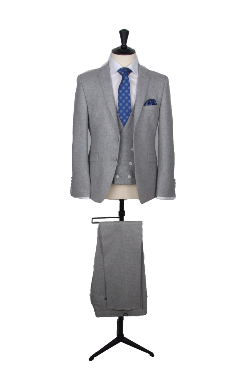 vintage grey tweed suit hire