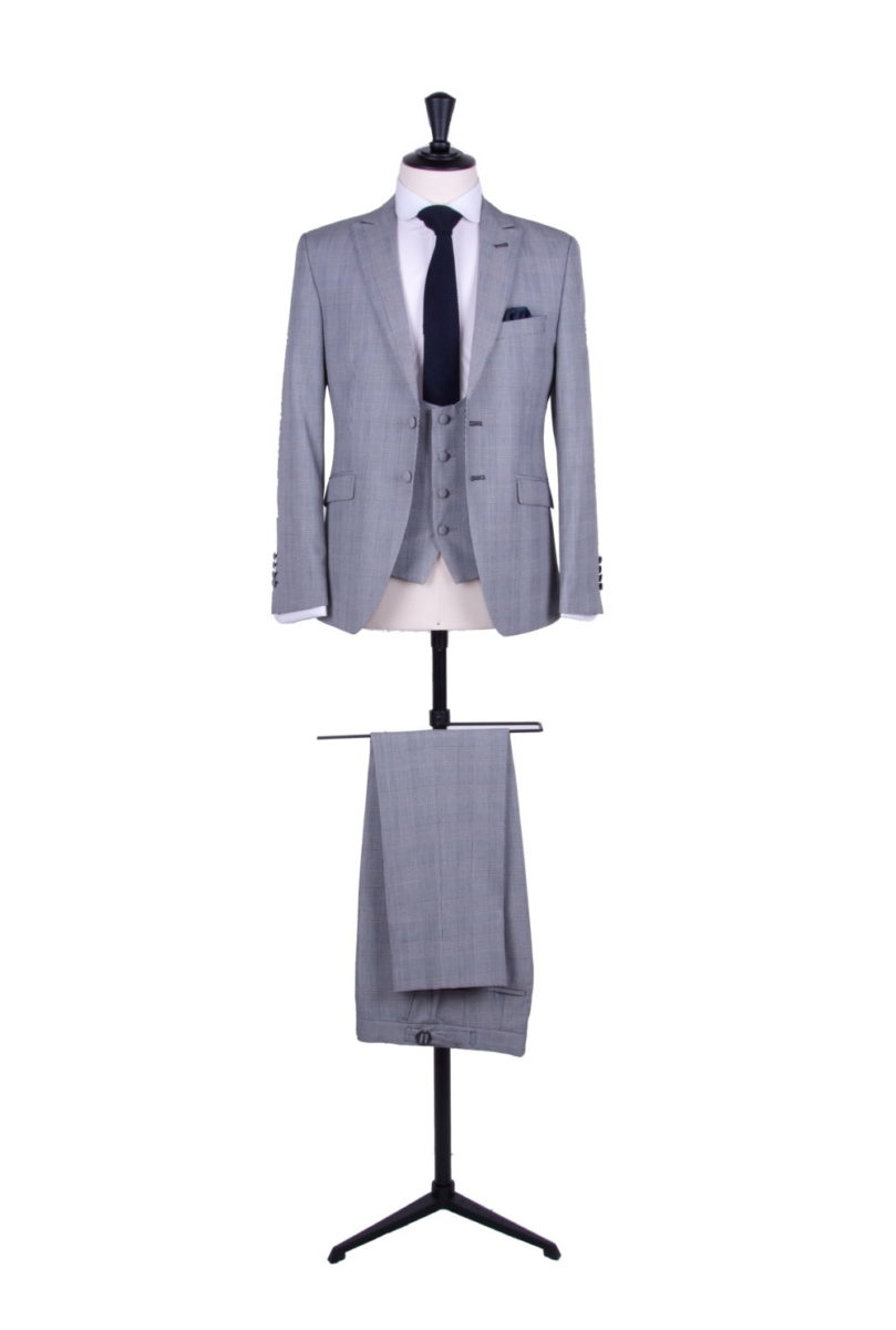 Prince of Wales slim fit hire suit