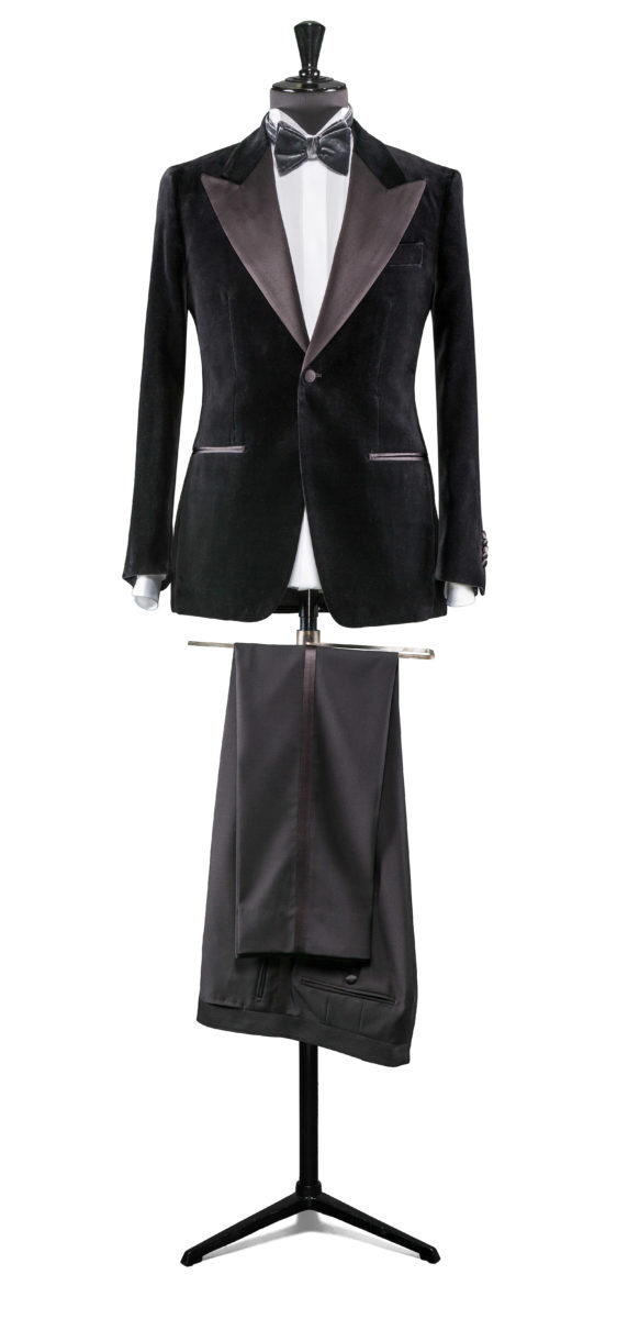 Black velvet made-to-measure suit