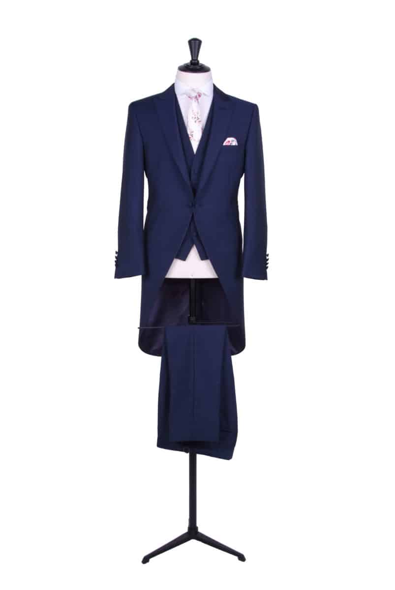 Royal blue tail;coat with matching SB waistcoat
