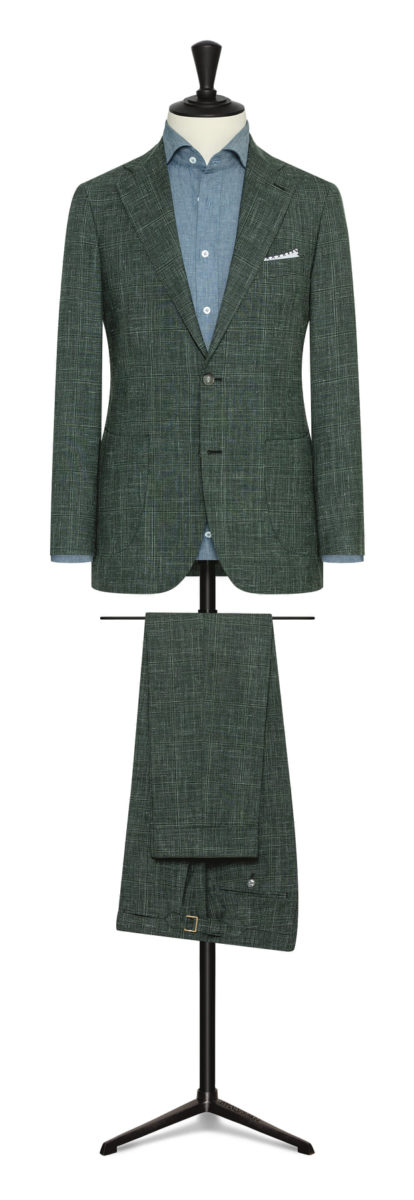 Green tweed Groom suit