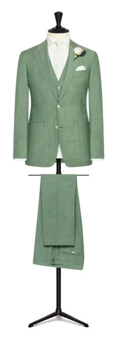 Olive green wedding suit