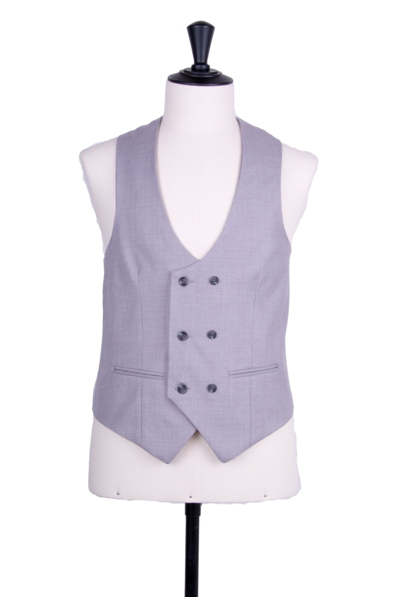 Ascot grey scoop double breasted style