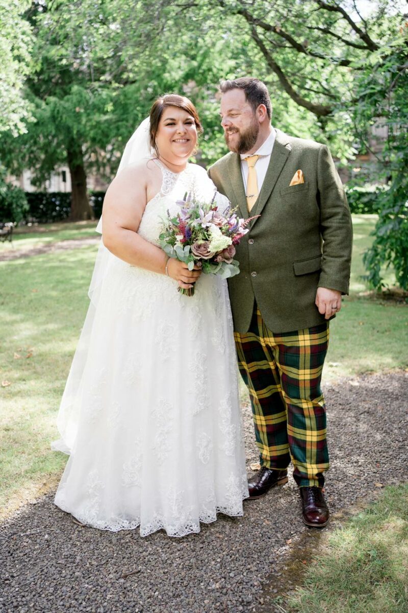 Our Groom, Mr Barrett wanted to incorporate a bold tartan