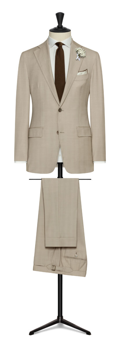 Taupe MTM wedding suit