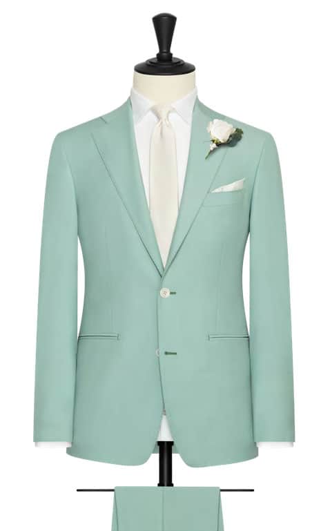 Light aqua green wedding suit for Grooms