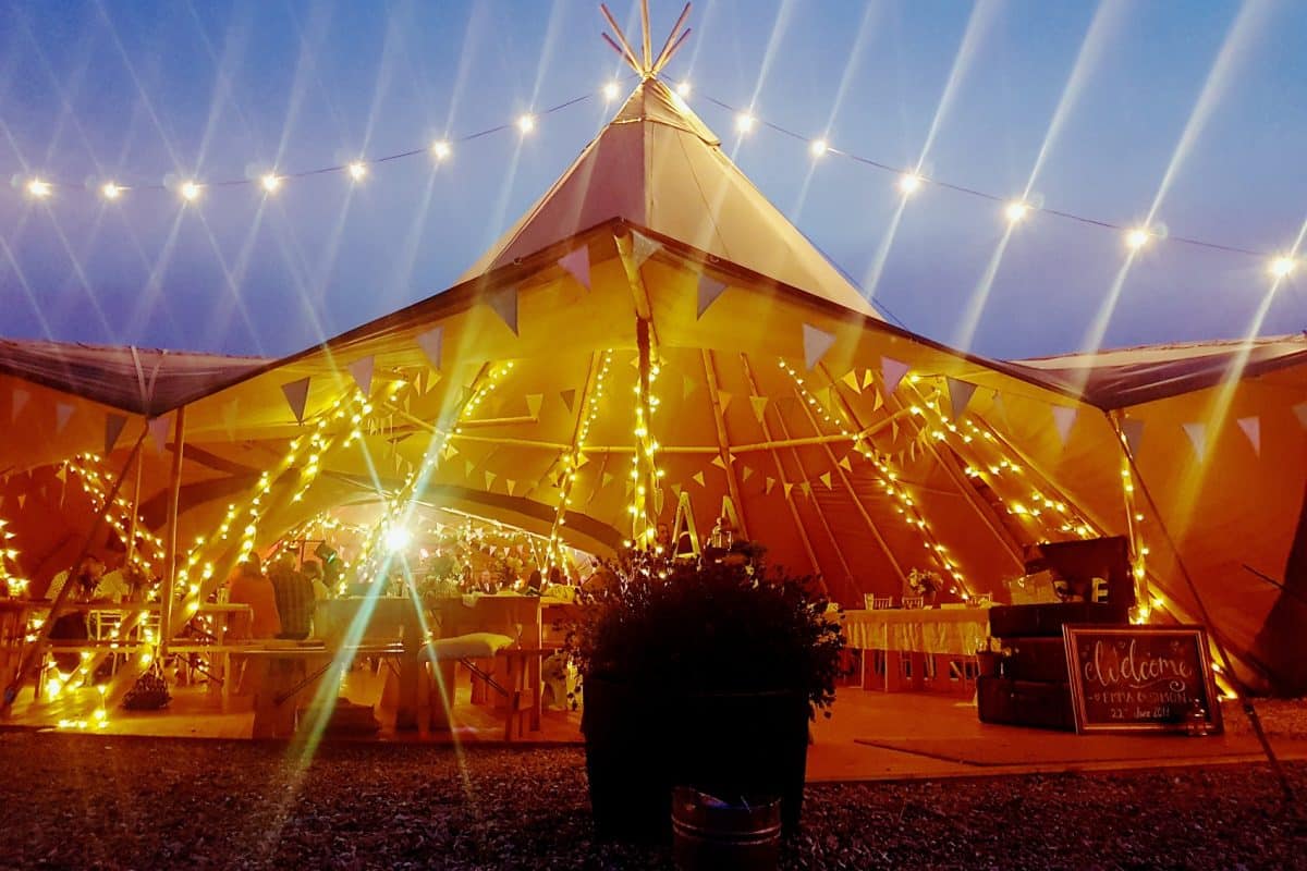 Big Hat Tipi wedding venue at Stoke by Nayland