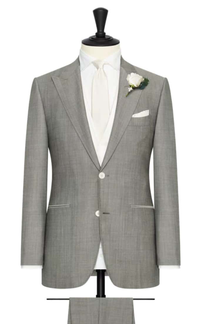 Grey textured wedding suit