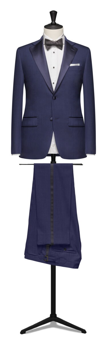 Blue dinner suit MTM with notch lapel