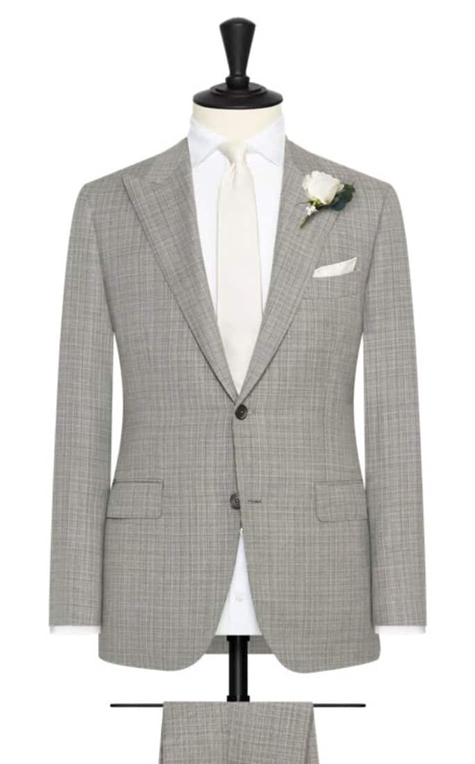 Pale grey textured suit