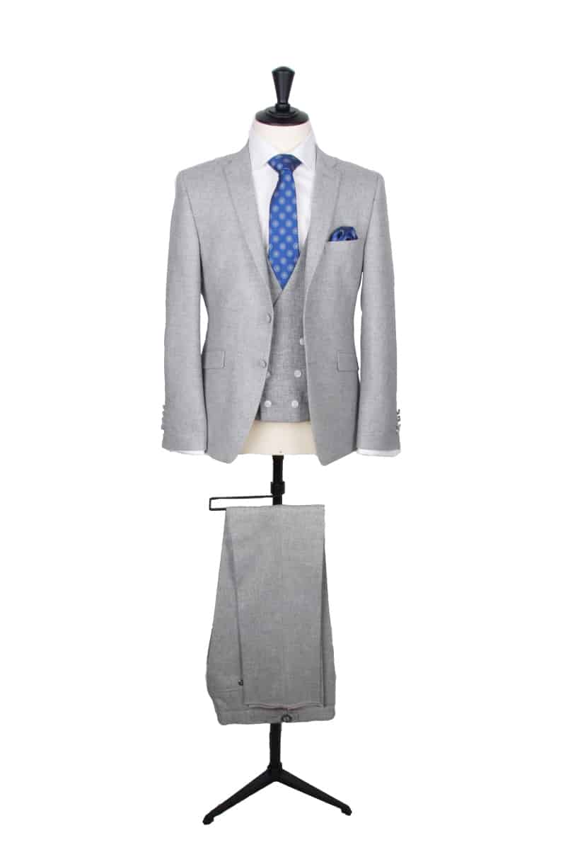 Grey lambs wool tweed hire suit