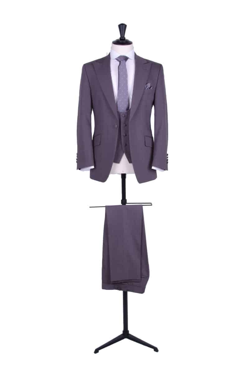 Grey 120 light weight wool lounge hire suit