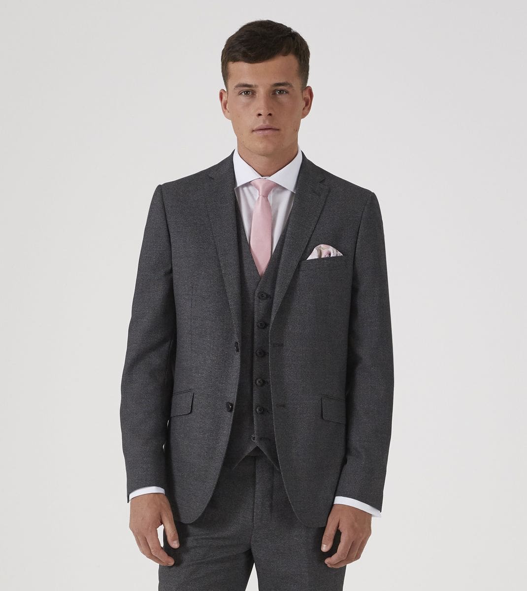 Grey textured ready to wear suit