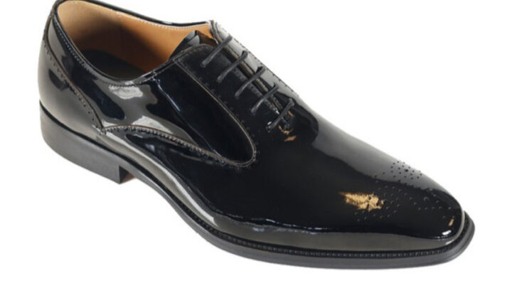 Patent shoes for your black tie wedding