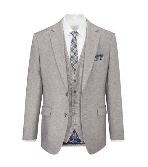 Stone ready to wear tweed suit